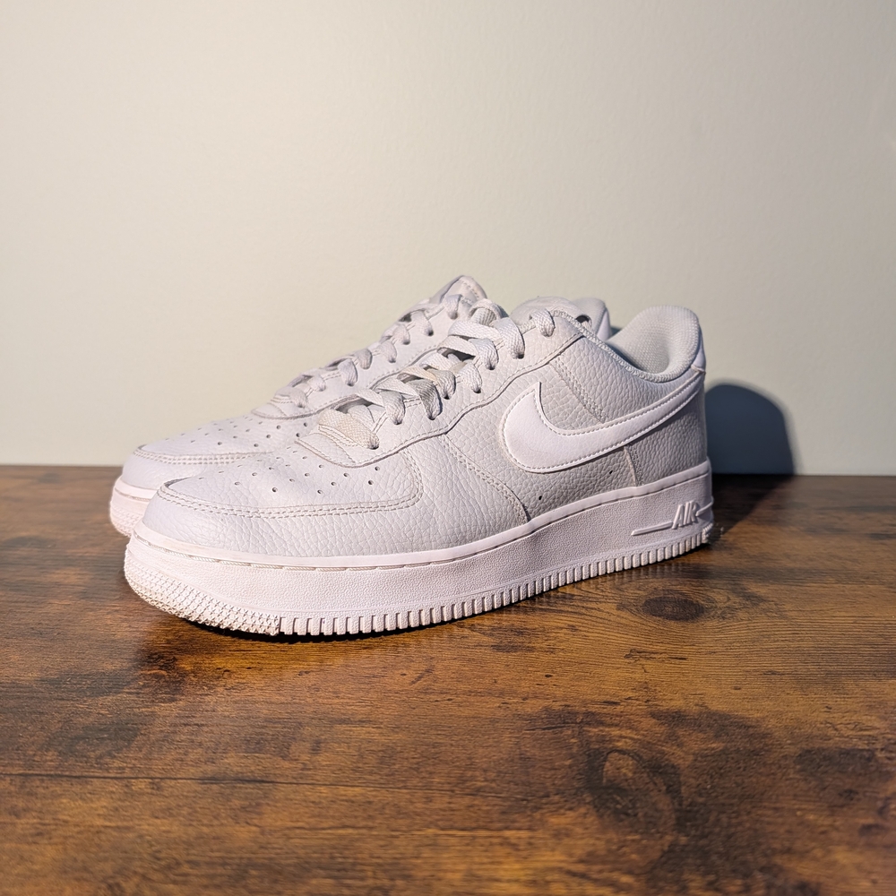 Nike Air Force 1 '07 Men’s Size 9.5 - Grey Tumbled Leather - CT2302-003